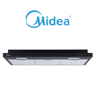 MIDEA MH90F26EM26BB 90CM BLACK SLIMLINE COOKER HOOD