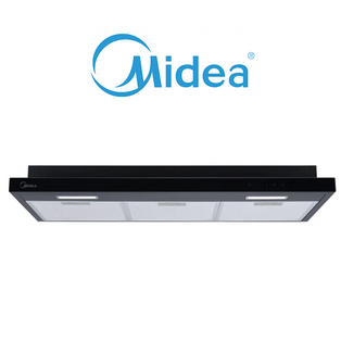 MIDEA MH90F26ET26BB 90CM BLACK SLIMLINE HOOD WITH DIGITAL GESTURE CONTROL