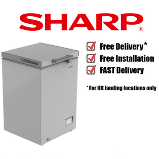 SHARP SJ-C150-G 142L WHITE ELECTRONIC TEMPERATURE CONTROL CHEST FREEZER WITH LED DISPLAY