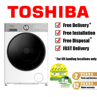 TOSHIBA TD-T33B110HWS(WS) 10KG WHITE INVERTER FRONT LOAD HEAT PUMP DRYER