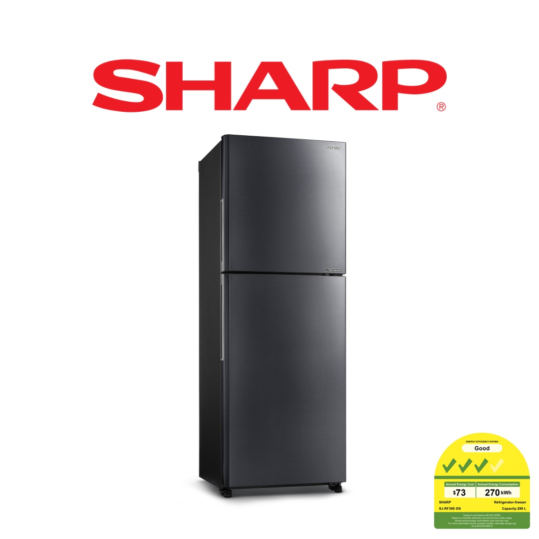 SHARP SJ-RF30E-DS 300L 2 DOOR TOP FREEZER REFRIGERATOR | Asia Excel