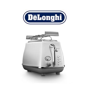 DE'LONGHI CTOC2103 SIDNEY WHITE/LONDON BLUE ICONA CAPITALS BREAKFAST COLLECTION TOASTER