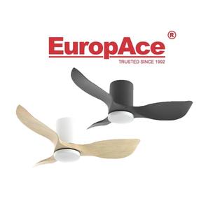 EUROPACE AEROACE SERIES ECF41H WHITE, LIGHT WOOD / BLACK, DARK WOOD 41" 3 BLADE CEILING FAN WITH LIGHT