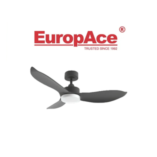 EUROPACE COOLACE SERIES ECF46R BLACK / WHITE / BLACK W/ DARK WOOD 46" 3 BLADE CEILING FAN WITH LIGHT
