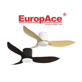 EUROPACE ACESTAR SERIES ECF48H WHITE, LIGHT WOOD / BLACK, DARK WOOD 48" 3 BLADE CEILING FAN WITH LIGHT