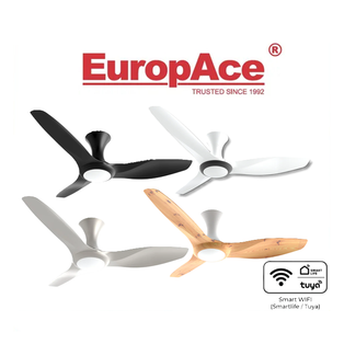 EUROPACE BREEZEACE SERIES ECF48HR3 BLACK / WHITE / GUN METAL SILVER / WHITE WITH LIGHT WOOD 48" 3 BLADE CEILING FAN WITH LIGHT A