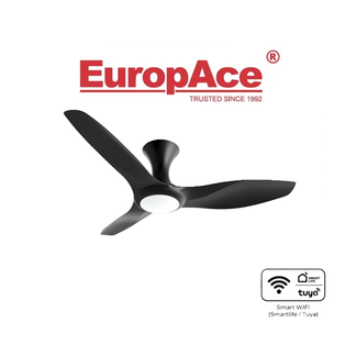 EUROPACE BREEZEACE SERIES ECF48HR3 BLACK / WHITE / GUN METAL SILVER / WHITE WITH LIGHT WOOD 48" 3 BLADE CEILING FAN WITH LIGHT A