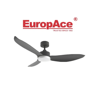 EUROPACE COOLACE SERIES ECF52R BLACK / WHITE 52" 3 BLADE CEILING FAN WITH LIGHT