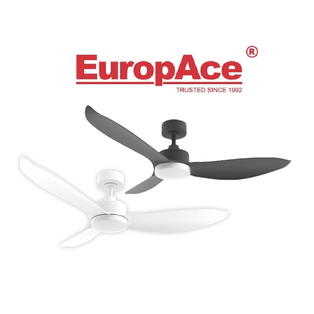 EUROPACE COOLACE SERIES ECF52R BLACK / WHITE 52" 3 BLADE CEILING FAN WITH LIGHT