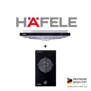 HAFELE 536.88.133 90CM SEMI INTEGRATED HOOD + HAFELE 538.01.801 30CM 1 BURNER GLASS TOWN GAS BUILT-IN GAS HOB BUNDLE