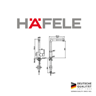 HAFELE 566.03.210 EXTENDABLE CHROME SINK MIXER FAUCET + HAFELE 570.35.330 SINGLE BOWL GRANITE SINK BUNDLE