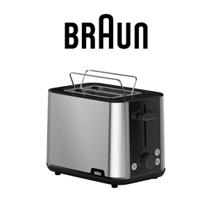 BRAUN HT1510BK BLACK PURSHINE STAINLESS STEEL TOASTER