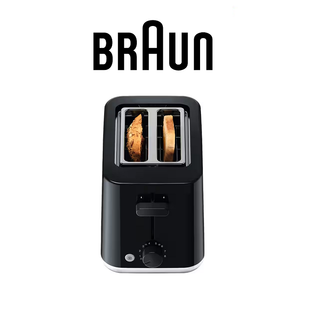 BRAUN HT1010 BLACK/WHITE BREAKFAST 1 SERIES 2-SLOT TOASTER