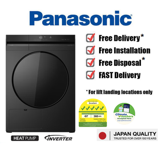 PANASONIC NH-XJ20D2BSG 10KG INVERTER WHITE FRONT LOAD HEAT PUMP DRYER
