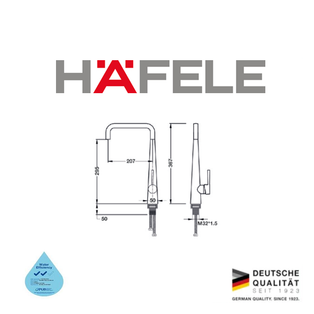 HAFELE 570.58.211 CHROME SINK MIXER FAUCET + HAFELE 570.36.340 80X45CM SINGLE BOWL JUMBO GRANITE SINK BUNDLE