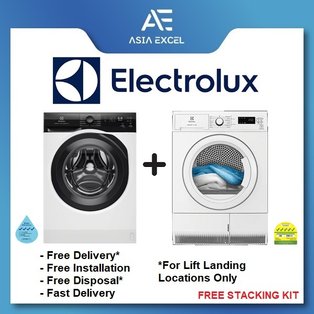 ELECTROLUX EWF8024D3EC 8KG ULTIMATECARE™ 300 FRONT LOAD WASHING MACHINE + EDH804H3WB 8KG FRONT LOAD HEAT PUMP DRYER