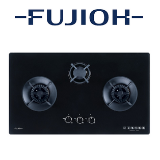 FUJIOH FH-GS5530 SVGL 3 BURNER BLACK GLASS GAS HOB WITH SAFETY DEVICE