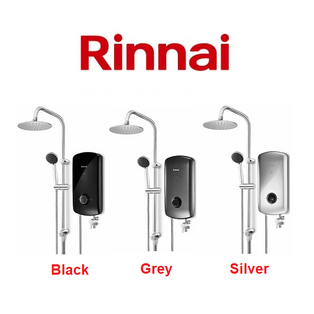 RINNAI REI-B330NPR BLACK/WHITE/GREY INSTANT HEATER WITH RAINSHOWER SET