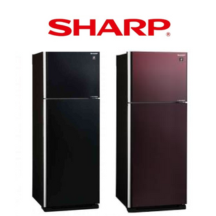 SHARP SJ-PG39P 394L BLACK/BROWN J-TECH INVERTER 2 DOOR REFRIGERATOR