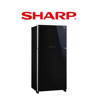 SHARP SJ-PG60P2 600L BLACK TOP FREEZER REFRIGERATOR WITH J-TECH INVERTER AND PLASMACLUSTER ION