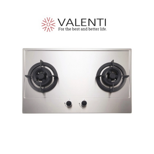 VALENTI VC820S 2 BURNER STAINLESS STEEL BUILT-IN GAS HOB