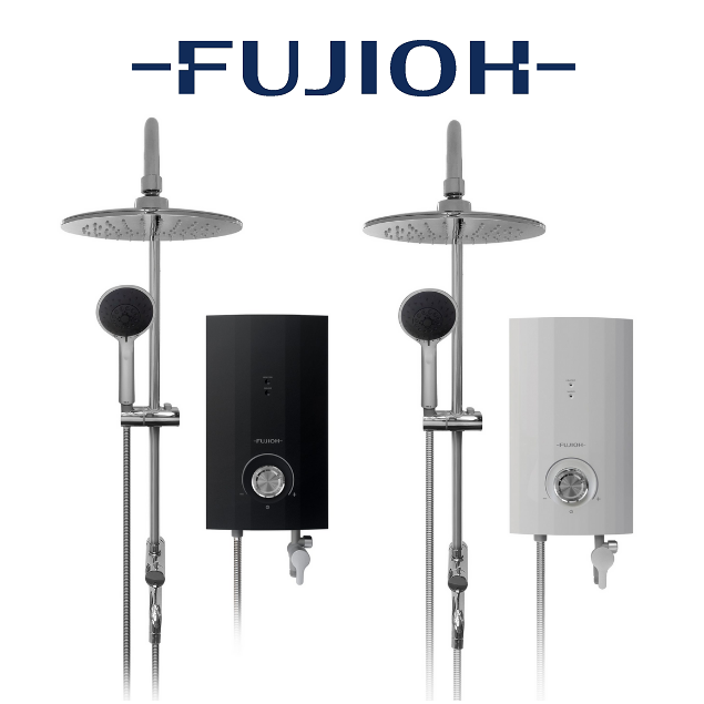 FUJIOH FZ-WH5033NR BLACK/WHITE INSTANT HEATER WITH RAINSHOWER SET