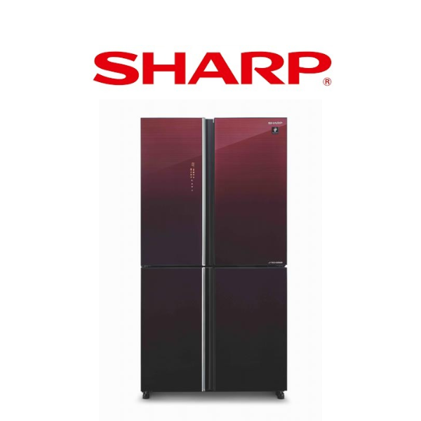 SHARP SJ-VX57PG-DM 567L MAROON MULTI DOOR REFRIGERATOR | Asia Excel